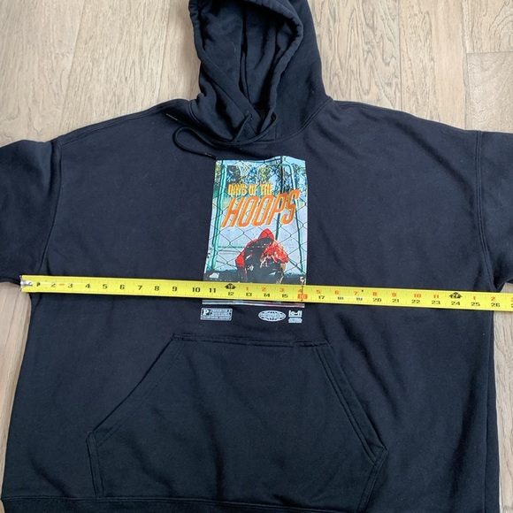 H&M Black Graphic oversized Sweatshirt Hoodie - Picture 4 of 8